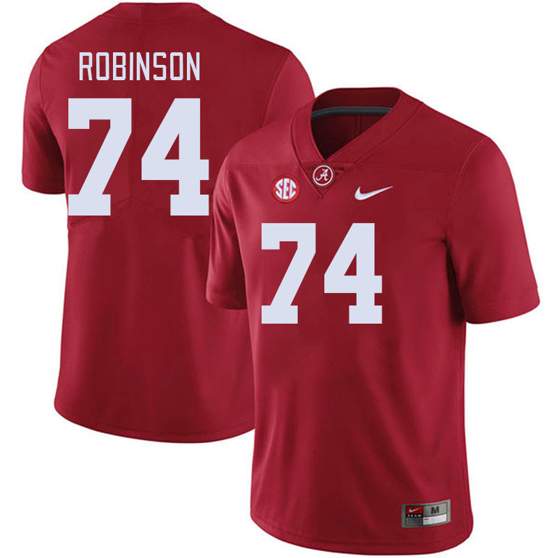 #74 Cam Robinson Alabama Crimson Tide Jerseys Football Stitched-Crimson